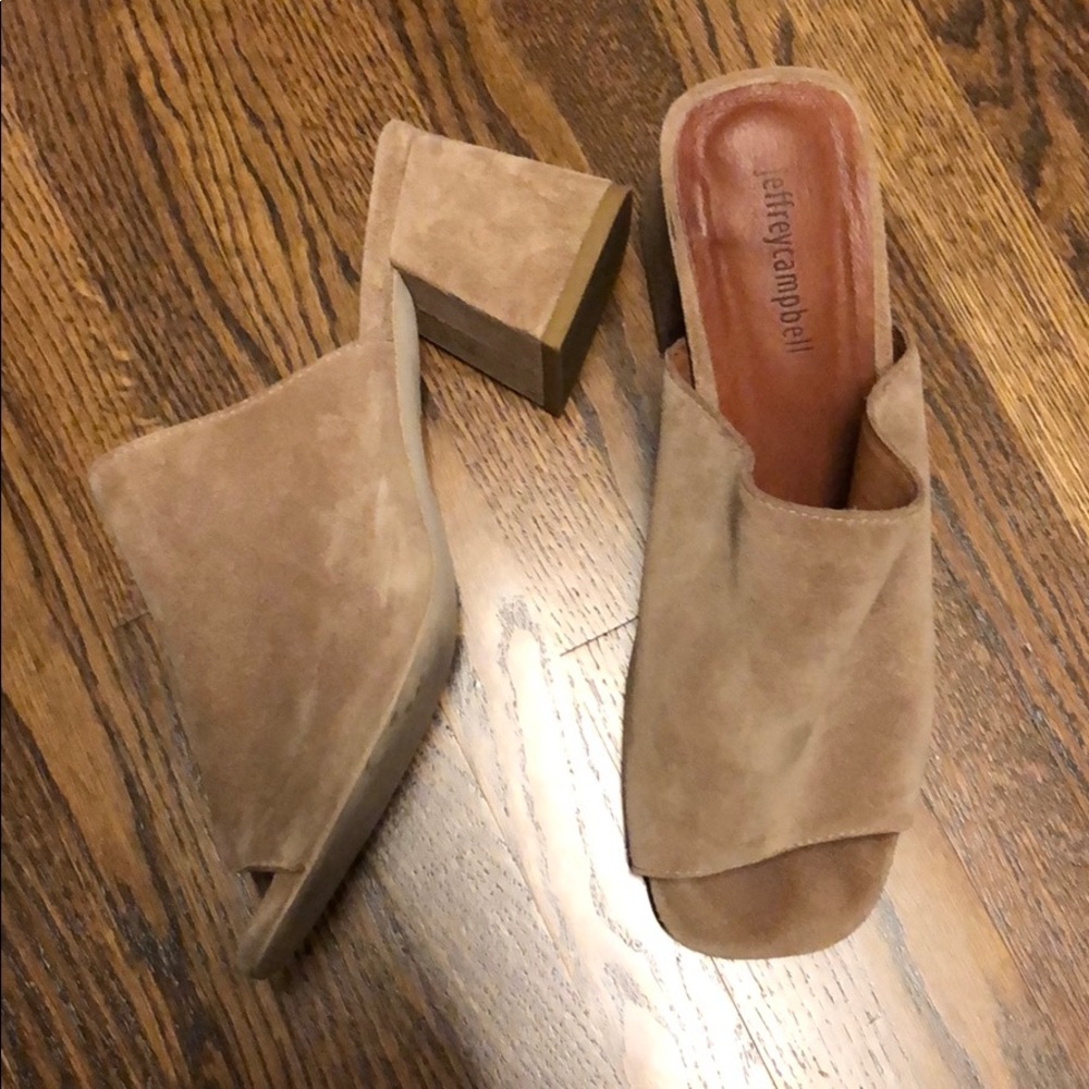 Jeffrey Campbell suede mules 8.5